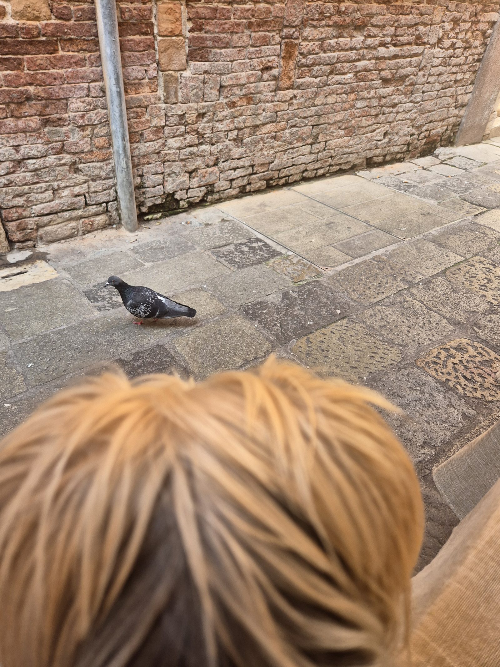 Enger Kanal mit Gondel in einer ruhigen Ecke von Venedig